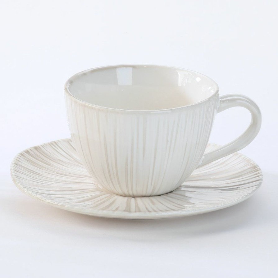 Dinnerware * | Simon Gault Aurora White Cup & Sacer 250Ml With Discount