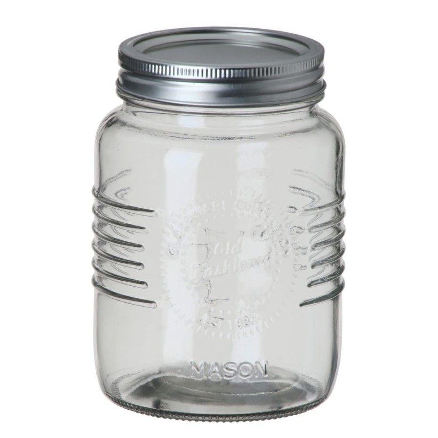 Kitchen * | Simon Gault Of Preserve Mason Jar 86Mm Lid Wide Mouth 1L Excellent Quality