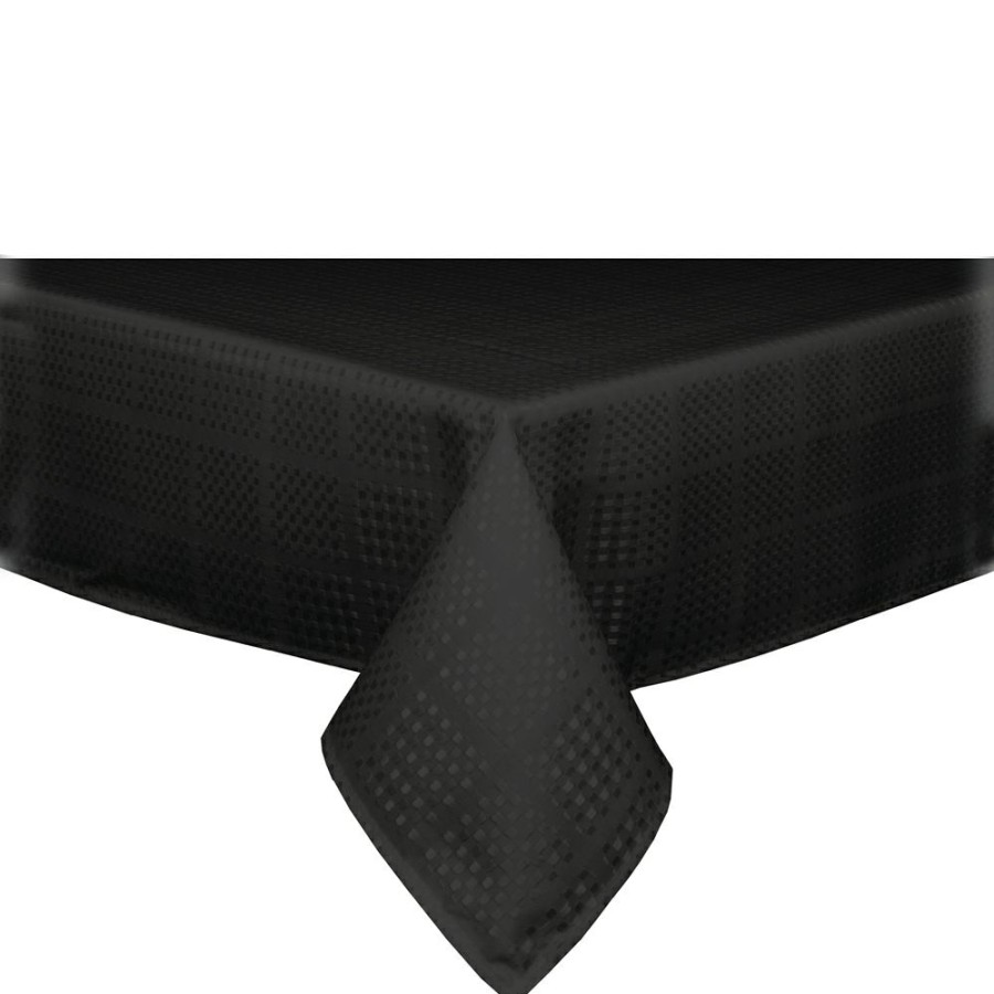 Napery * | Simon Gault Spill Proof Check Black Tablecloth 150X260Cm Discount