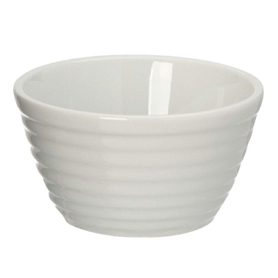 Bakeware * | Simon Gault Ramekin Classic Ribbed Round White 10.5Cm Clearance