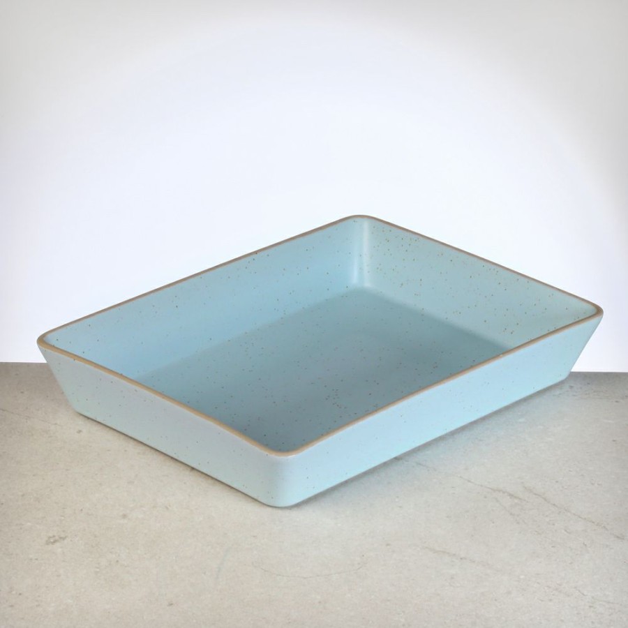 Bakeware * | Simon Gault Metro Matte Grey Blue Rectangle Baker 30.5 23.5Cm Excellent Quality