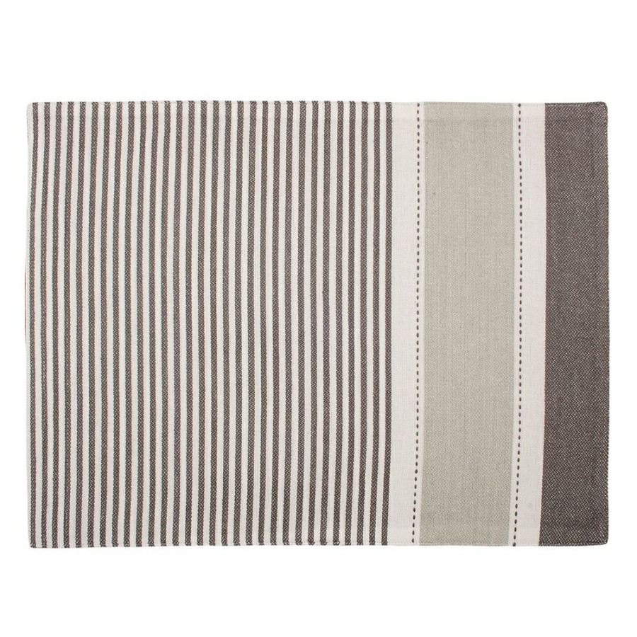 Napery * | Simon Gault Clement Charcoal Placemat Sale Merchandise