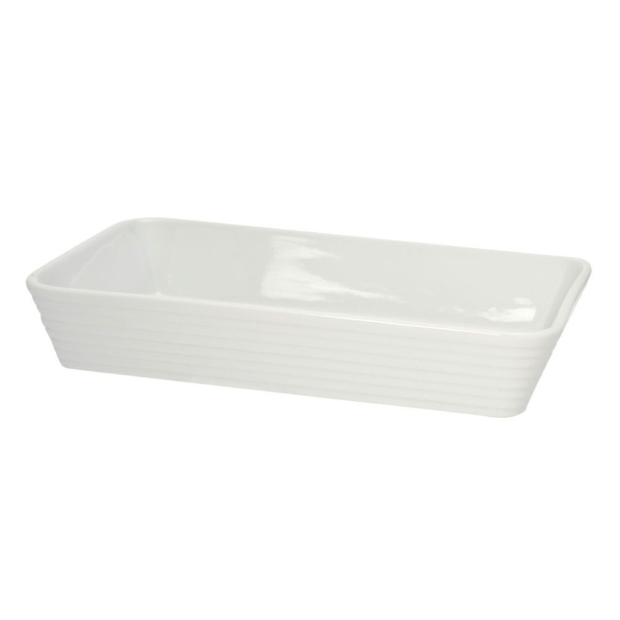 Bakeware * | Simon Gault Calssic Ribbed Rectangle Baker 34Cm Exclusive Design