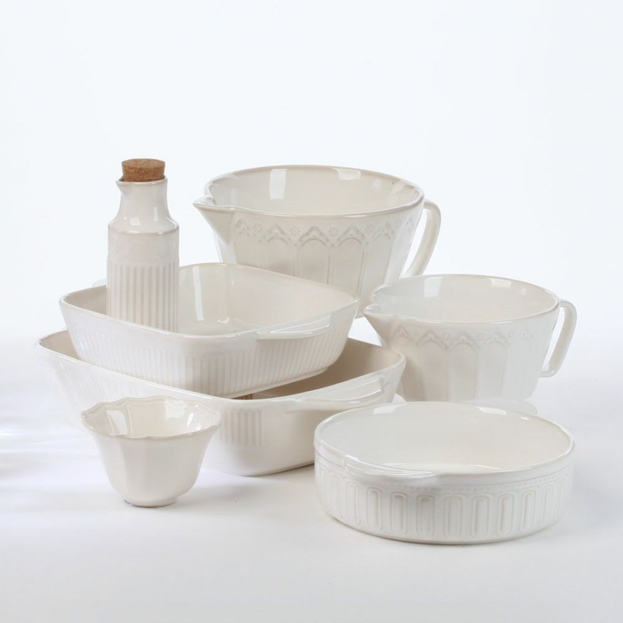 Bakeware * | Simon Gault Classics Embossed White Oil & Vinegar Set 2 Attractive Model