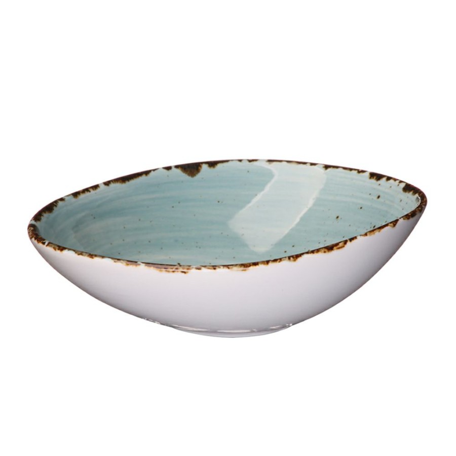 Dinnerware * | Simon Gault Cafe Series Blue Shallow Bowl 19Cm Cheap Online