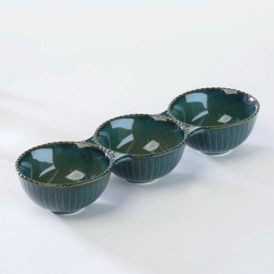 Dinnerware * | Simon Gault Soul Kitchen Green 3 Divide Bowl 24Cm Exclusive Design