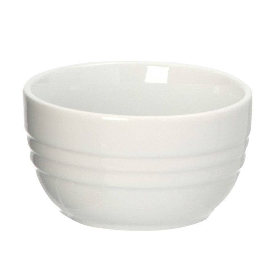 Bakeware * | Simon Gault Classic Ribbed Round White Ramekin 10Cm New Models