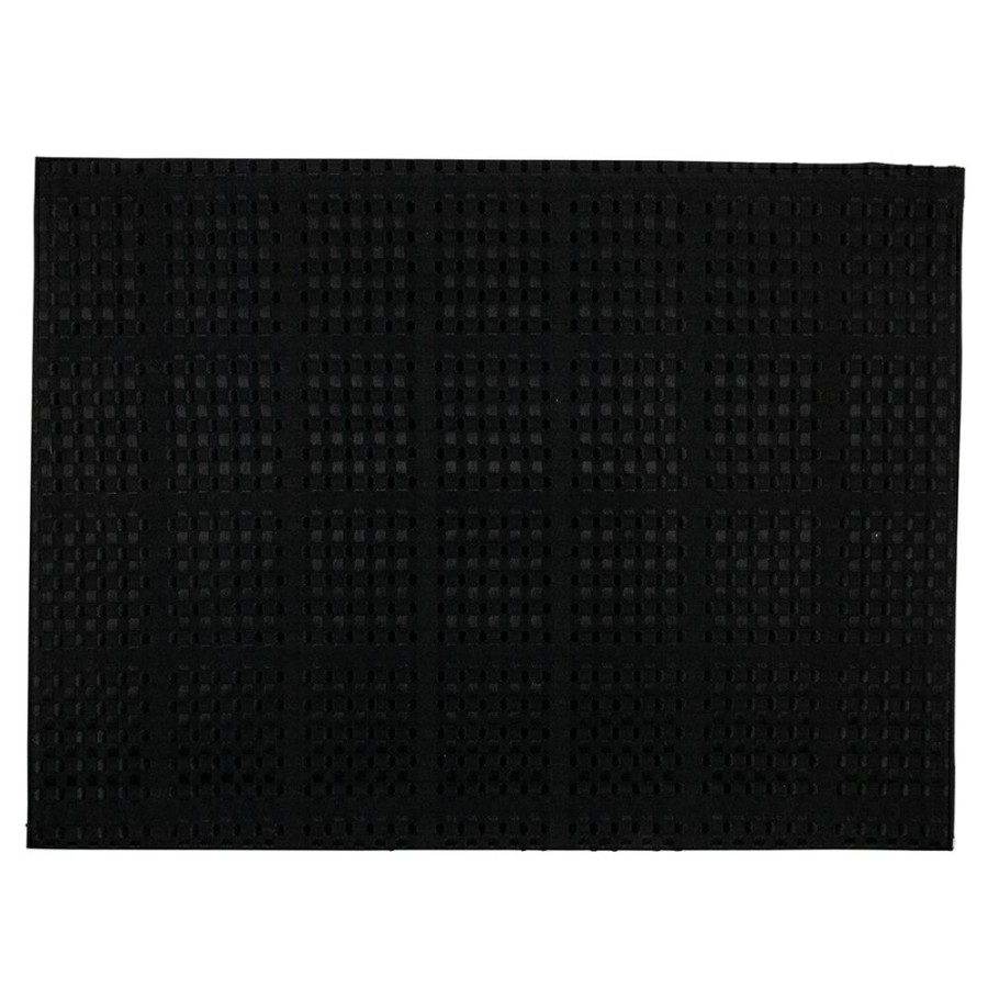 Napery * | Simon Gault Check Black Placemat Cheap Online