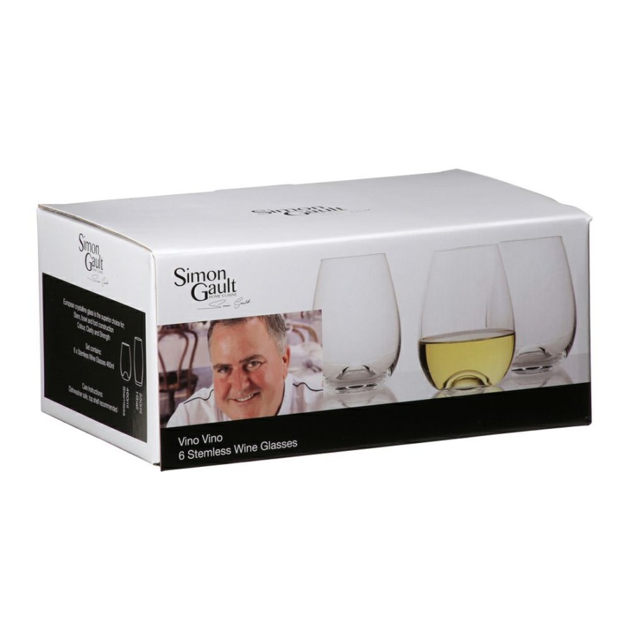 Dining And Entertaining * | Simon Gault Vino Vino Stemless Wine 460Ml Set 6 Cheap Online