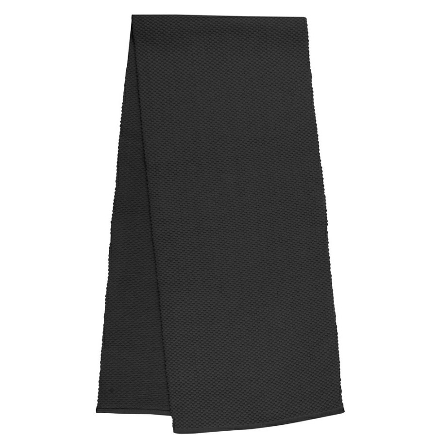 Napery * | Simon Gault Ribbed Black Table Runner Sale Online