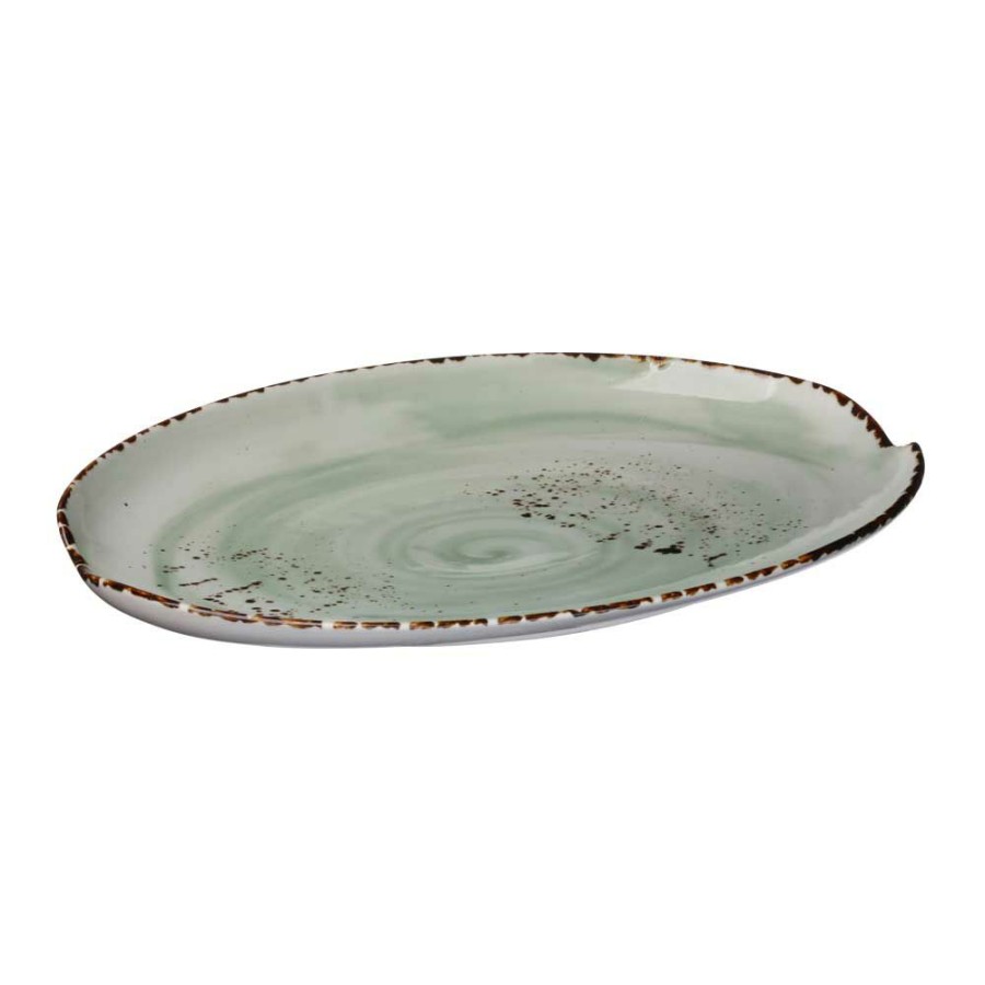 Dinnerware * | Simon Gault Green Caf Series Speckle Platter 35.5Cm Latest Fashion